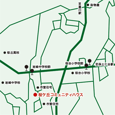 桜ケ丘コミュニティハウス付近の地図